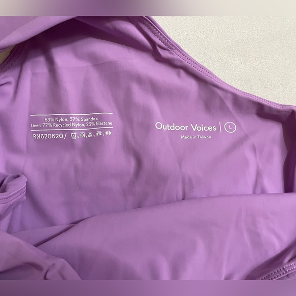 NWT Outdoor Voices SOLD OUT One Shoulder Dress Built in Shorts Lavender Size L - Picture 10 of 13